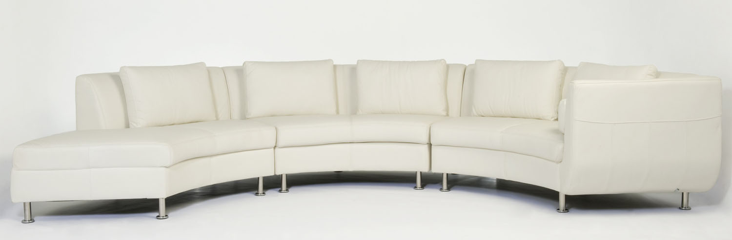 Copy of Cocoon I Sectional in white leather.