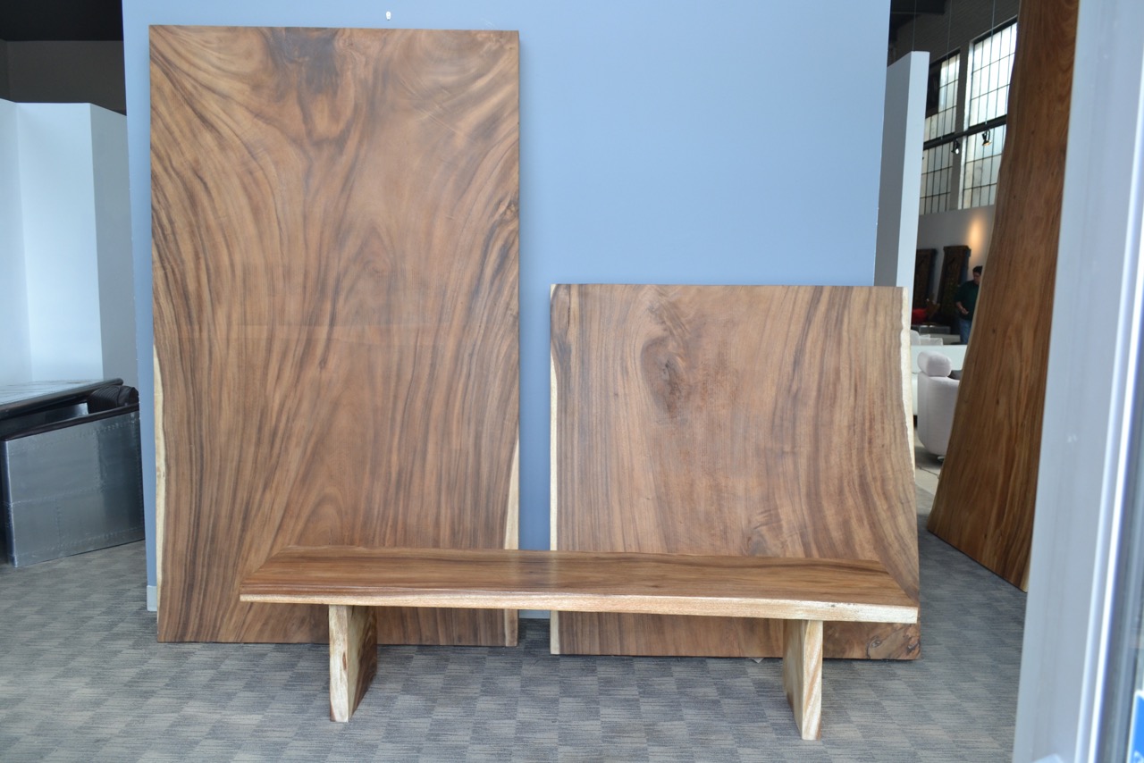 Copy of custom build counter tops. 52" wide single slab solid wood counter tops.