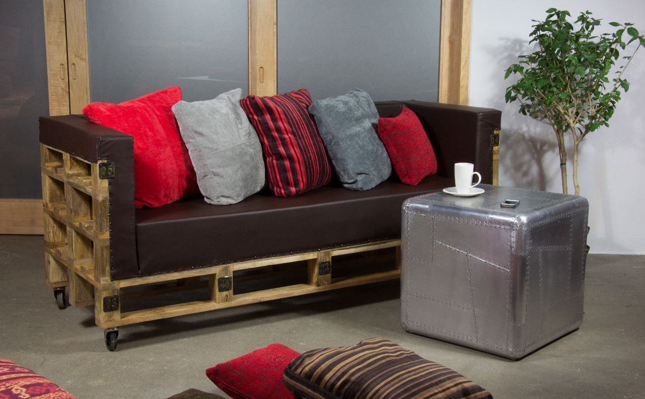 Copy of deconstructed crate sofa. Industrial furniture
