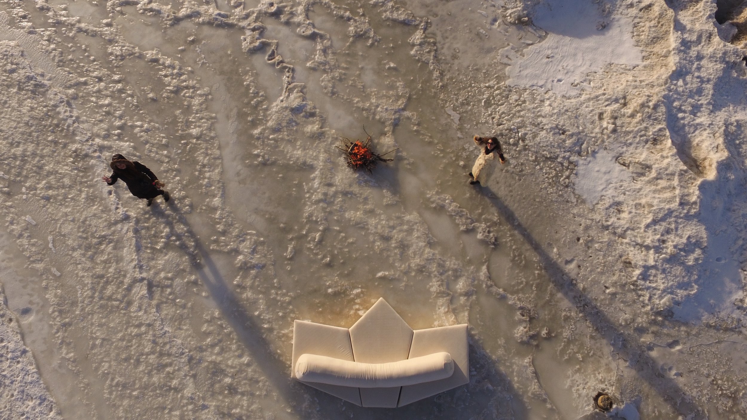 Blue Moon’s Allegria sectional in new video showcasing typical ice covered Manitoba landscape.