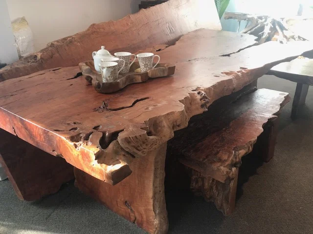 exotic lychee wood live edge dining table in winnipeg.jpg