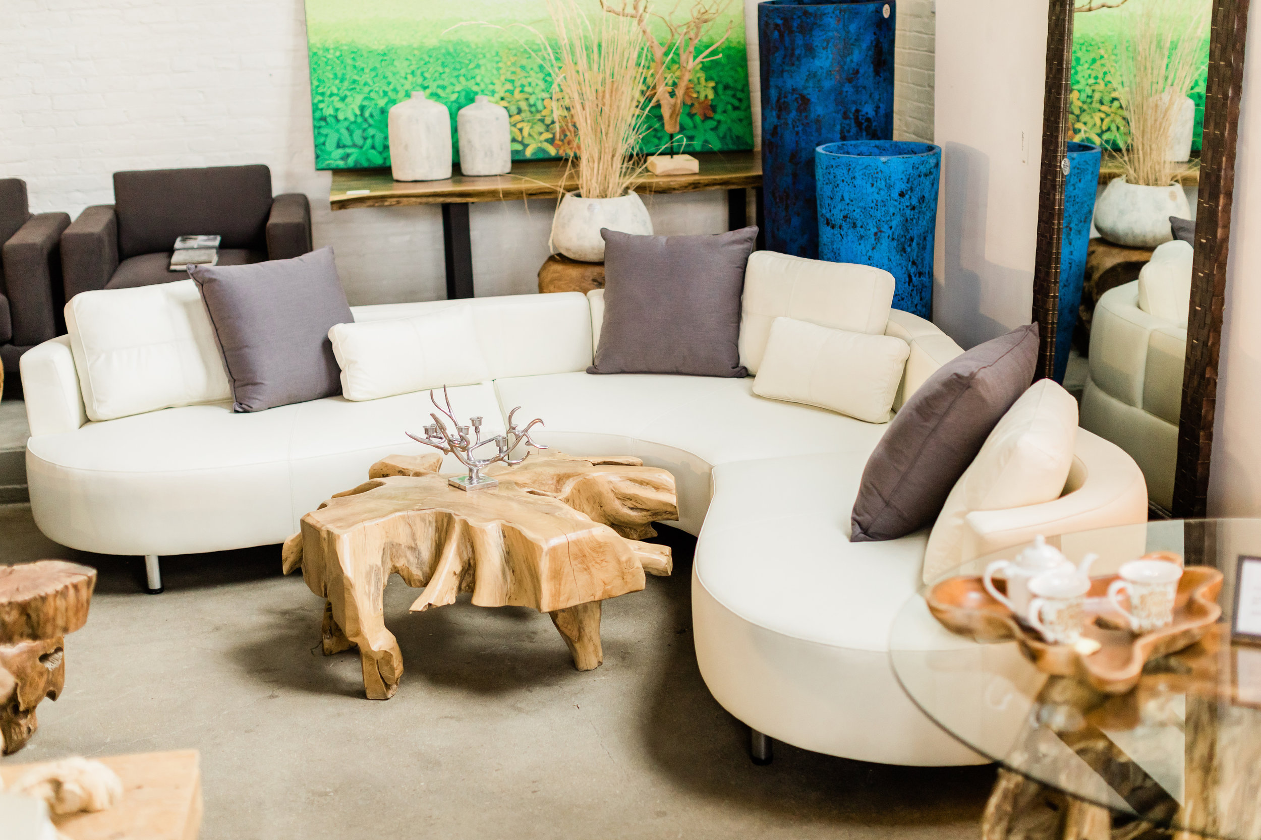 Copy of Cocoon 2 curvy leather sectional. Modern contemporary upholstery.