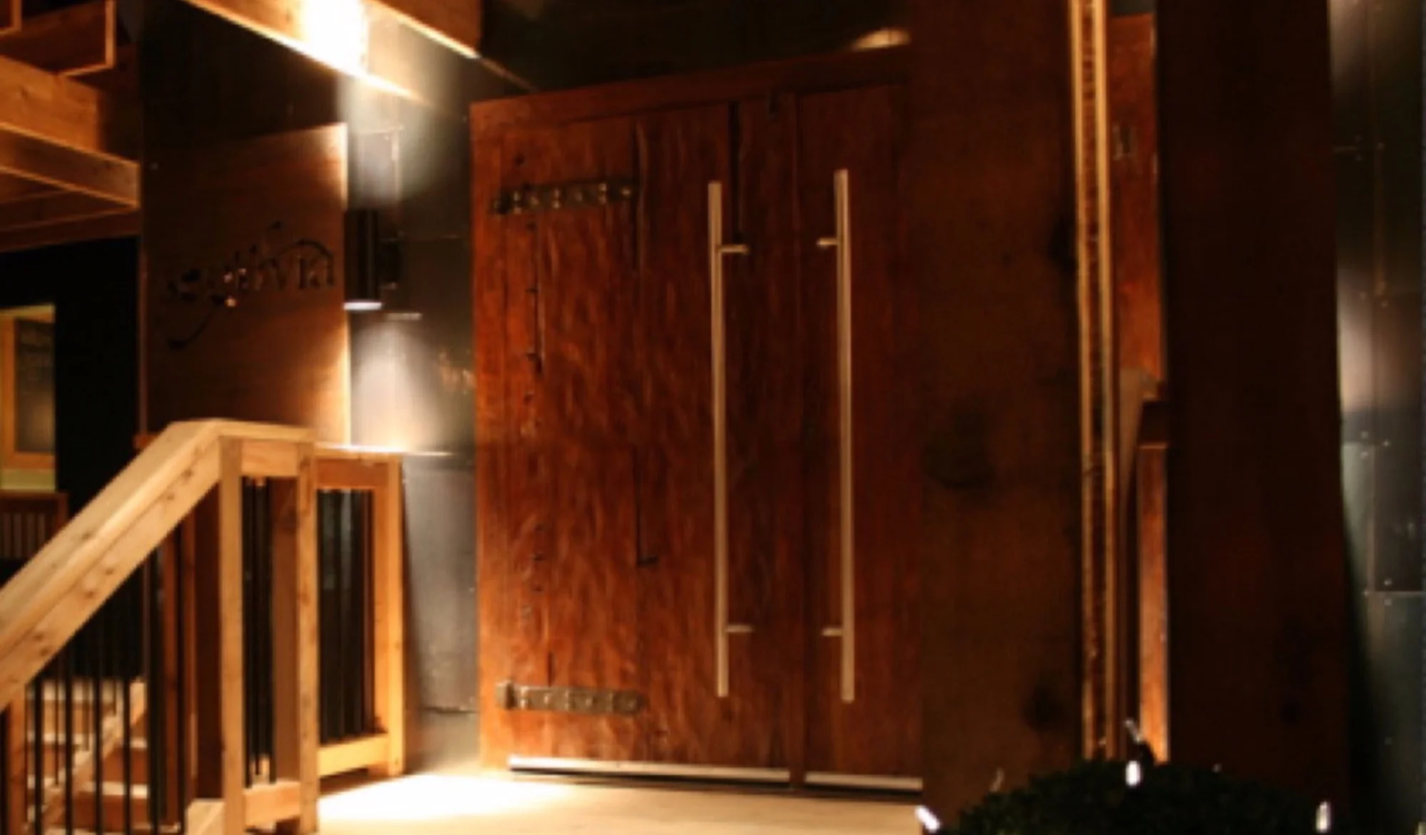 Copy of Entrance Doors Hand Hammered Teak Segovia Restaurant