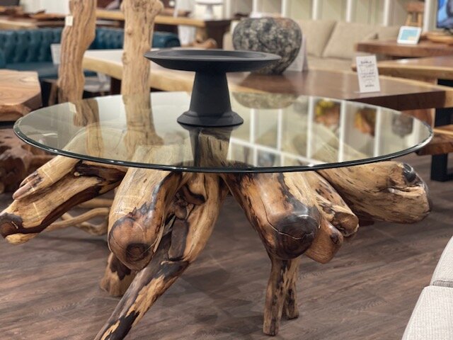 Majestic Live Edge Dining Tables The Blumenort Rosewood Root Table Blue Moon Furniture Blumenort Rosewood Root Dining Table, Round Table Winnipeg