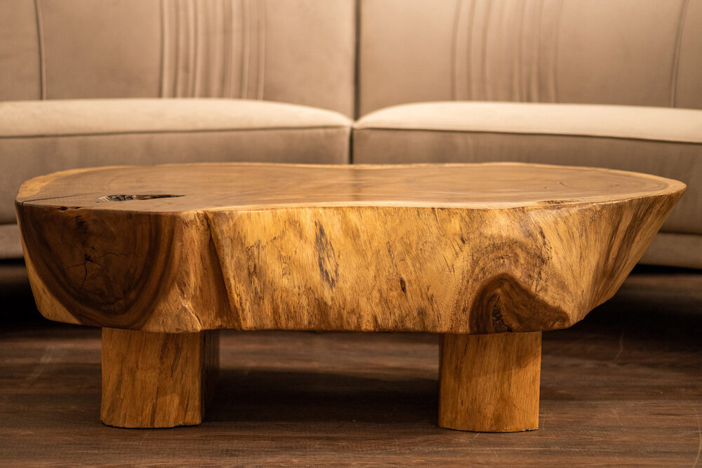 Authentically Sculpted Wood Furniture, Solid Wood Coffee Table Made In Canada