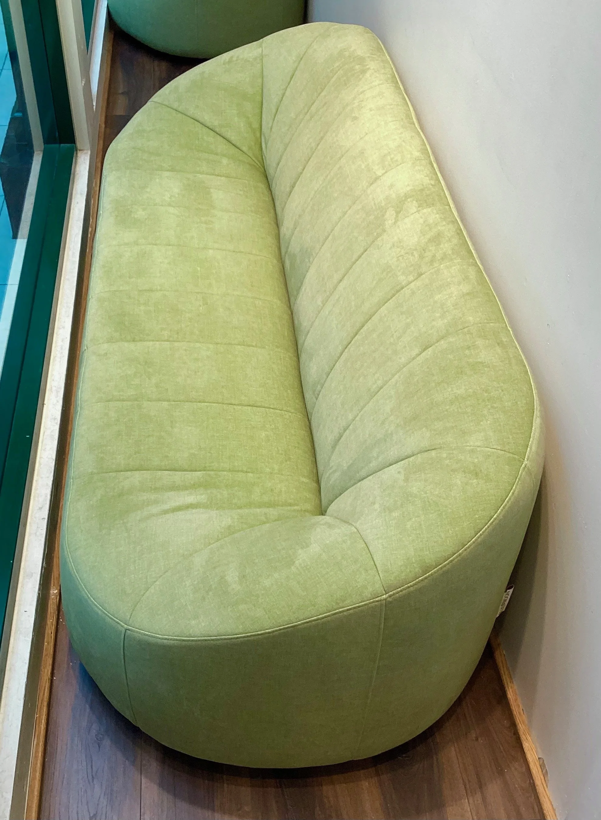 lemon sofa in lime green velvet. Blue Moon Furniture. Showhome furniture. Canadian furniture brand.jpeg