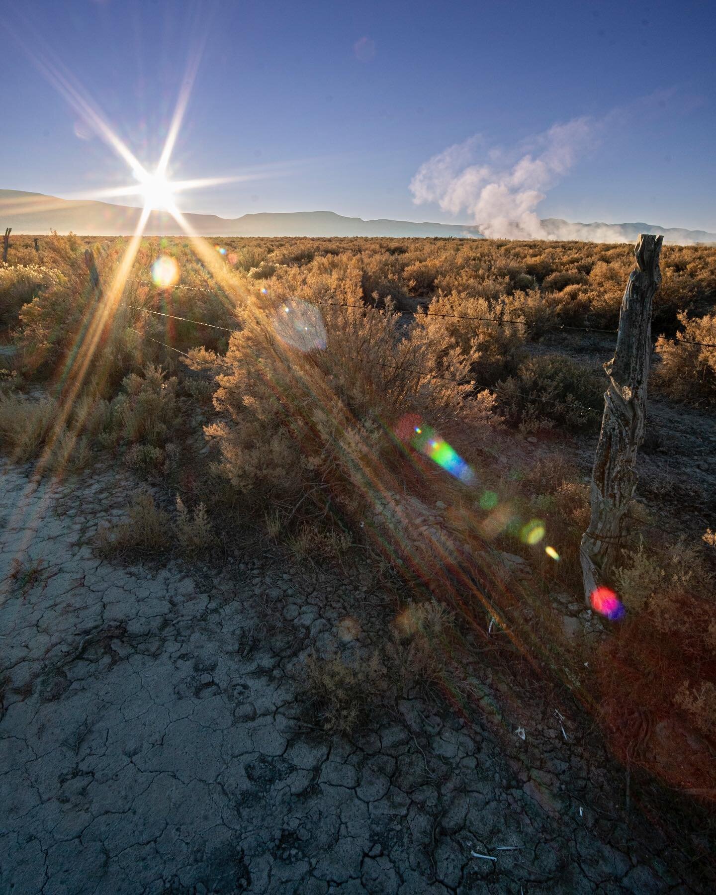 Yeah, it&rsquo;s just a little dried lakebed dust and hot spring steam on my lens, it&rsquo;s fine. Baylee and I got up at sunrise in like 10 Fahrenheit to walk to the natural source of the hot spring water that was piped to the hotel we stayed at. T