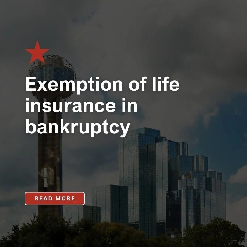 Exemption of life insurance in bankruptcy
