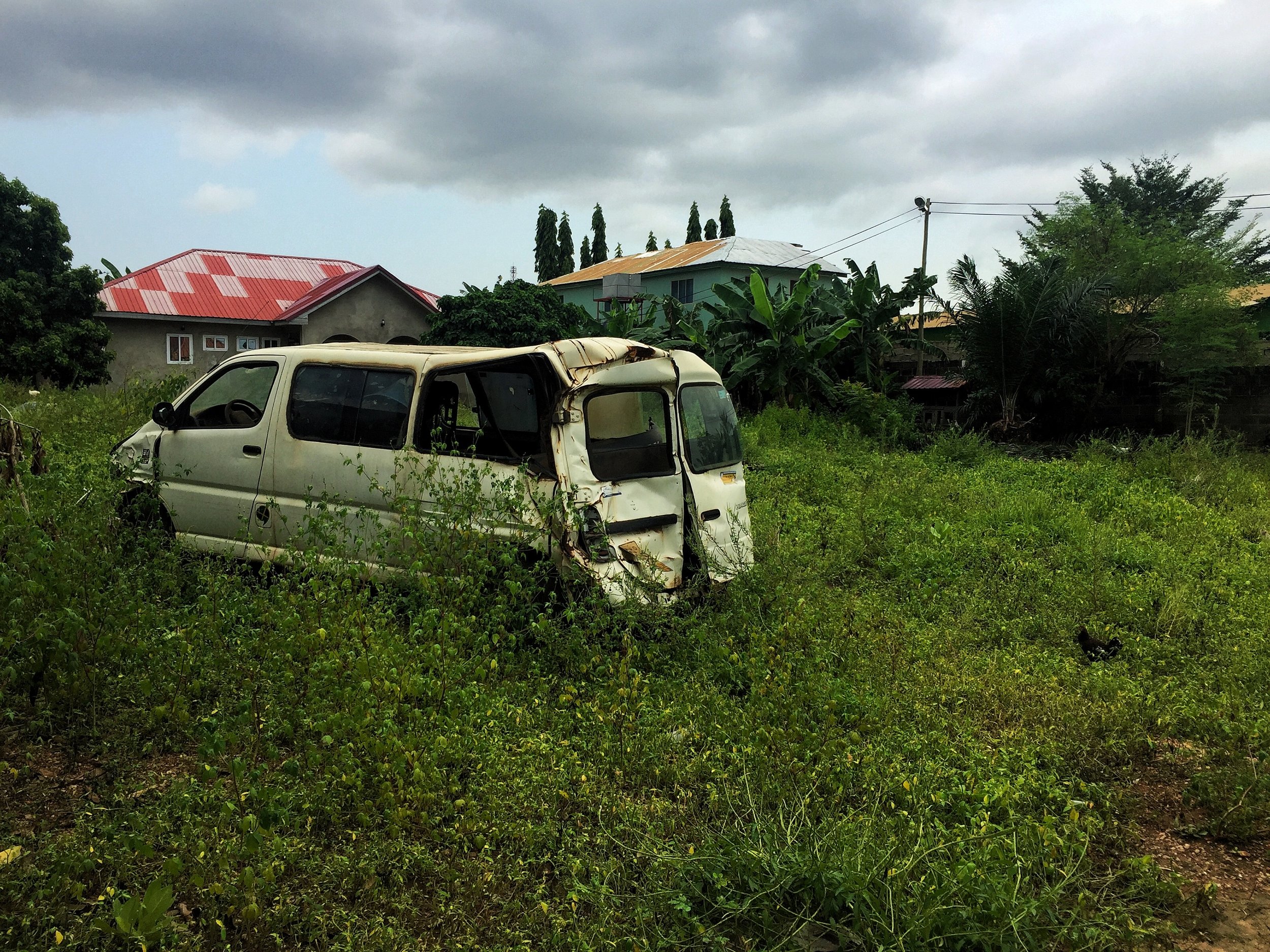 Abandoned trotro has reached it's final destination.