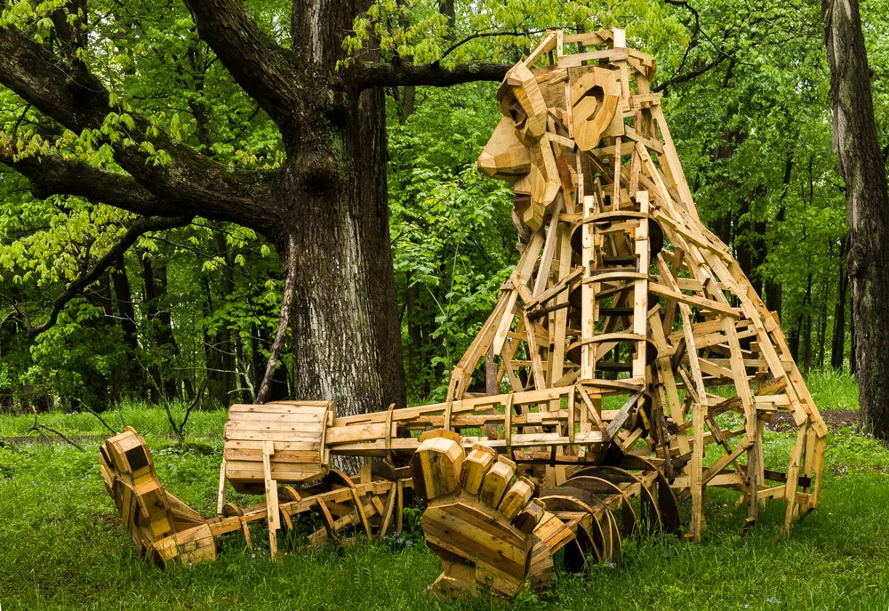It's spring time at the Morton Arboretum and things are beginning to grow. Including this Robot, which is a genus of the plywood family and a species of the Georgia-Pacific group.
