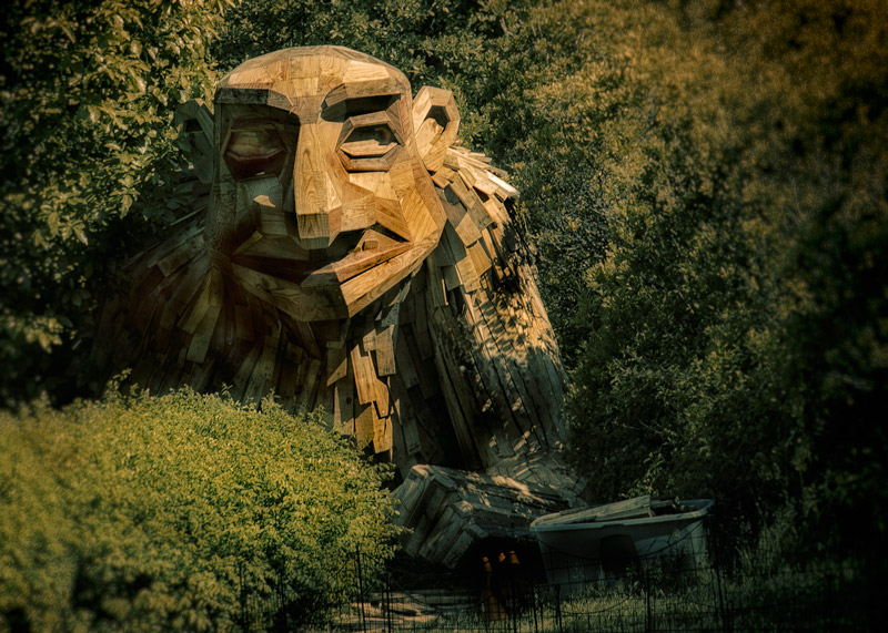 Here is another of those forest animals that are popping up over at the Morton Arboretum.(Some really good work by the Artist)
