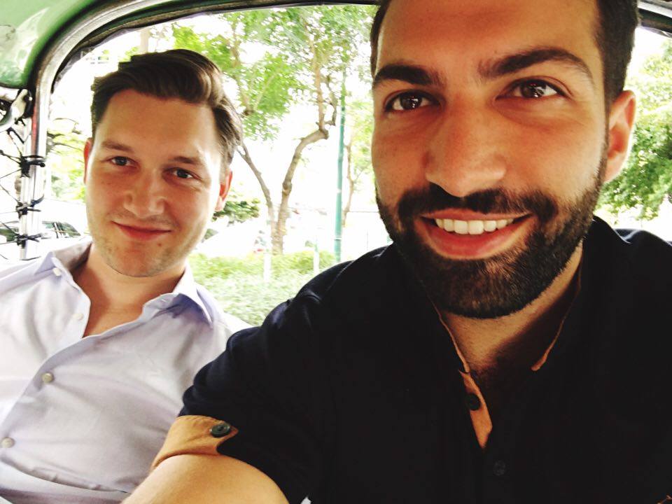 Max and I in a Tuk Tuk in Bangkok