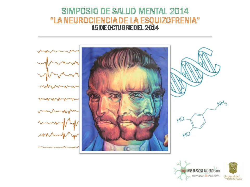 Poster oficial del evento: "Simposio de salud mental 2014"