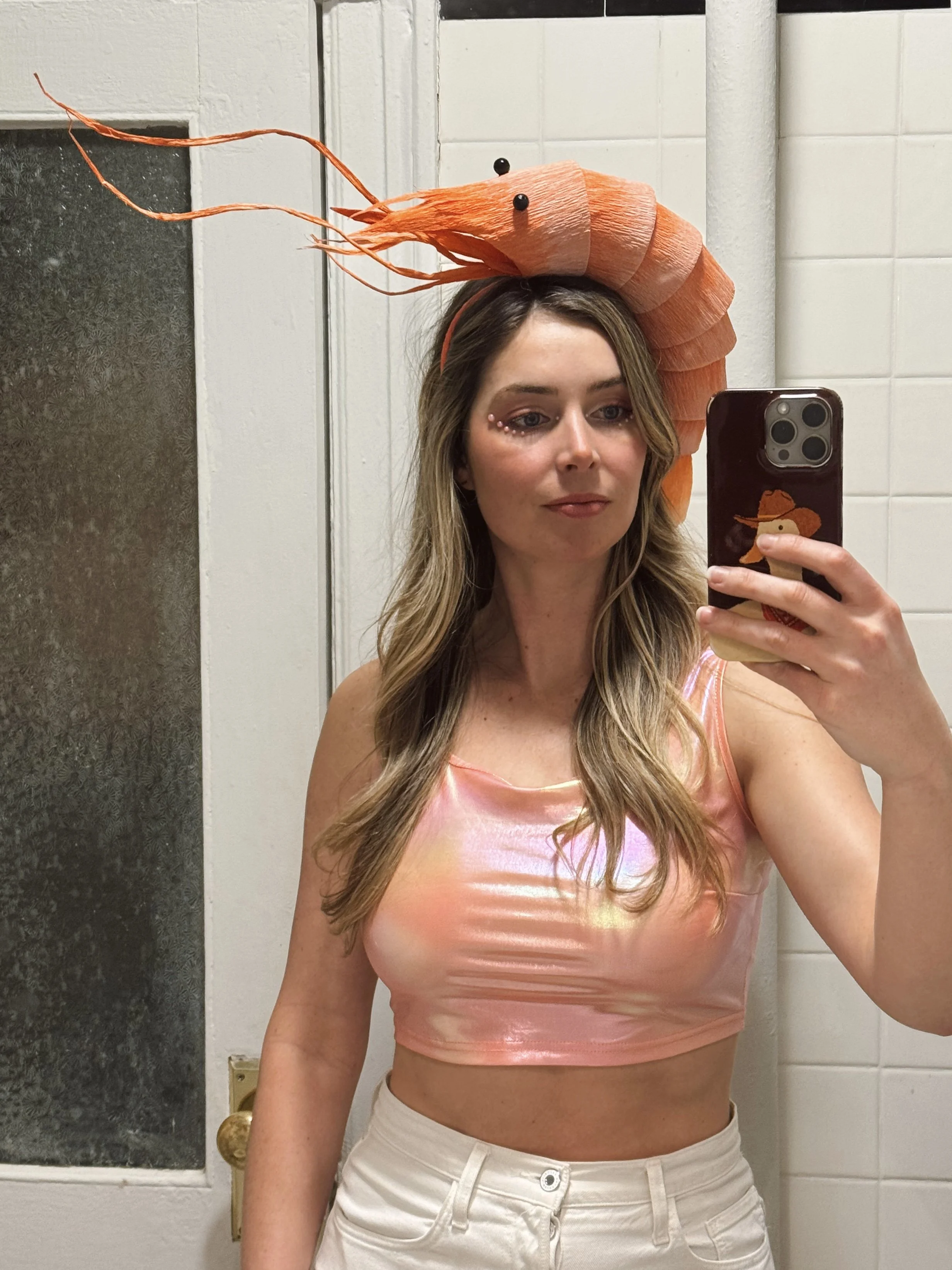 shrimp on headband on girl