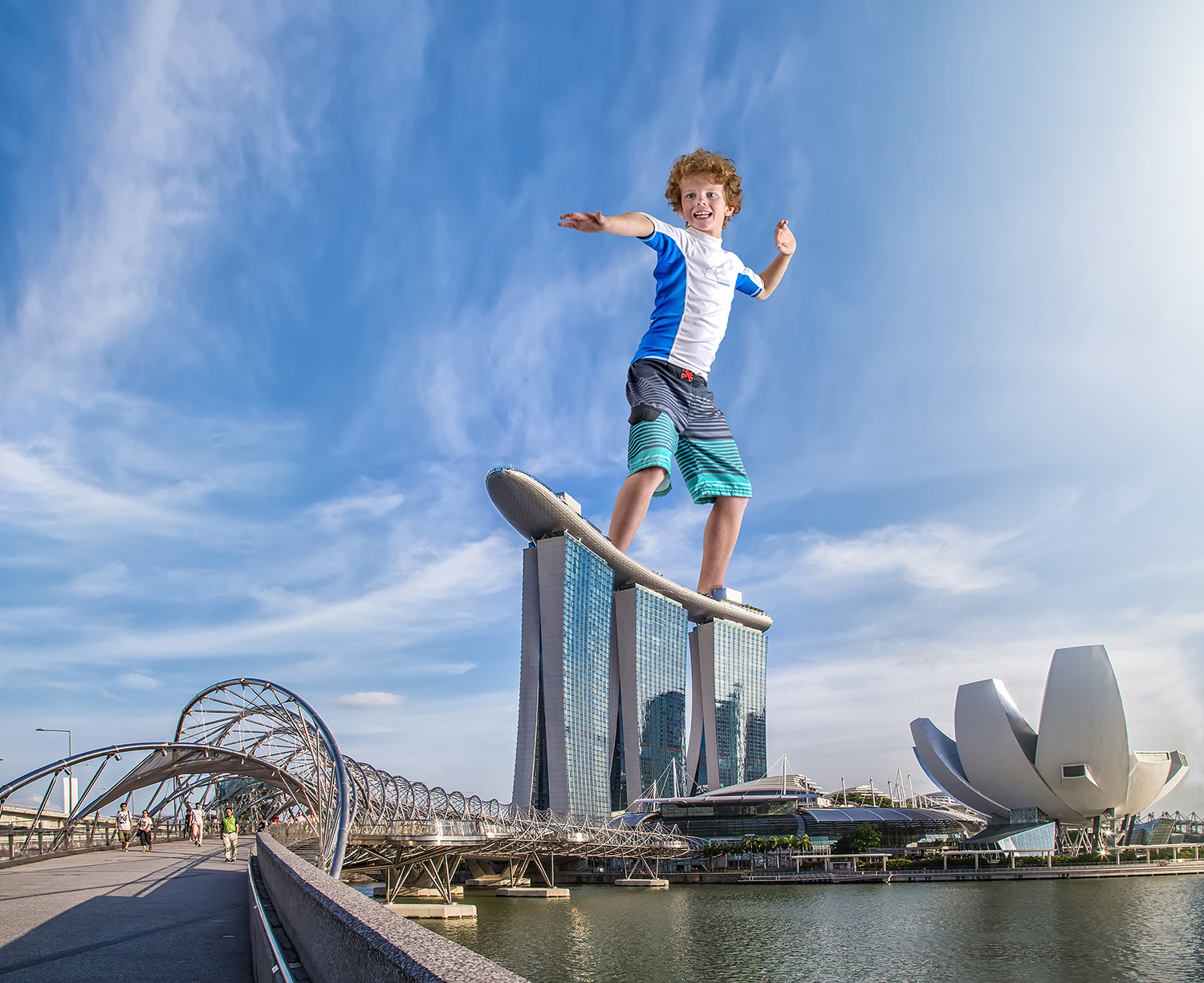Surfing on Singapore