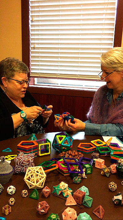 Pamm Horbit gave us a mind blowing class on 3 dimensional objects during the 2017 retreat