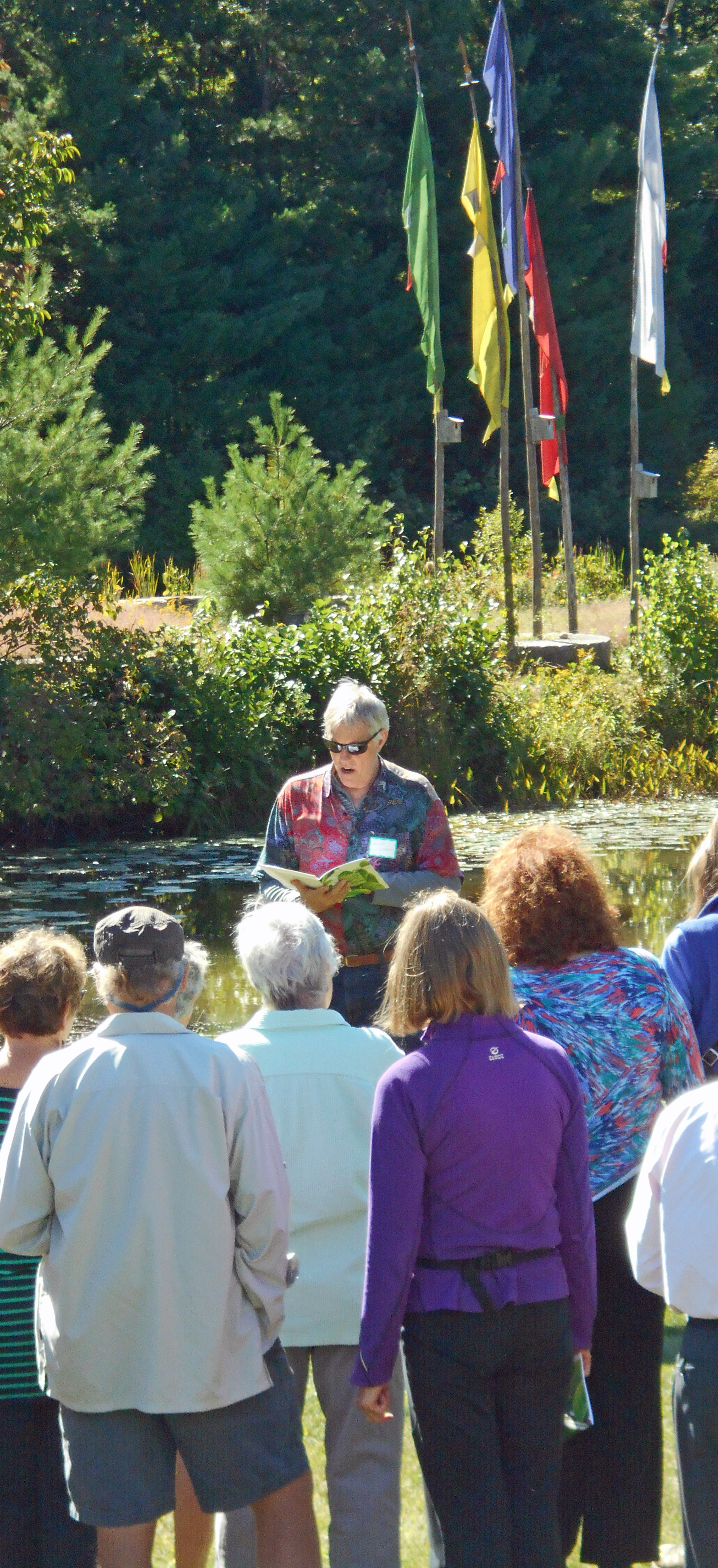 William Lenderking reading his poem at the 2015 Plein Air Poetry Walk.