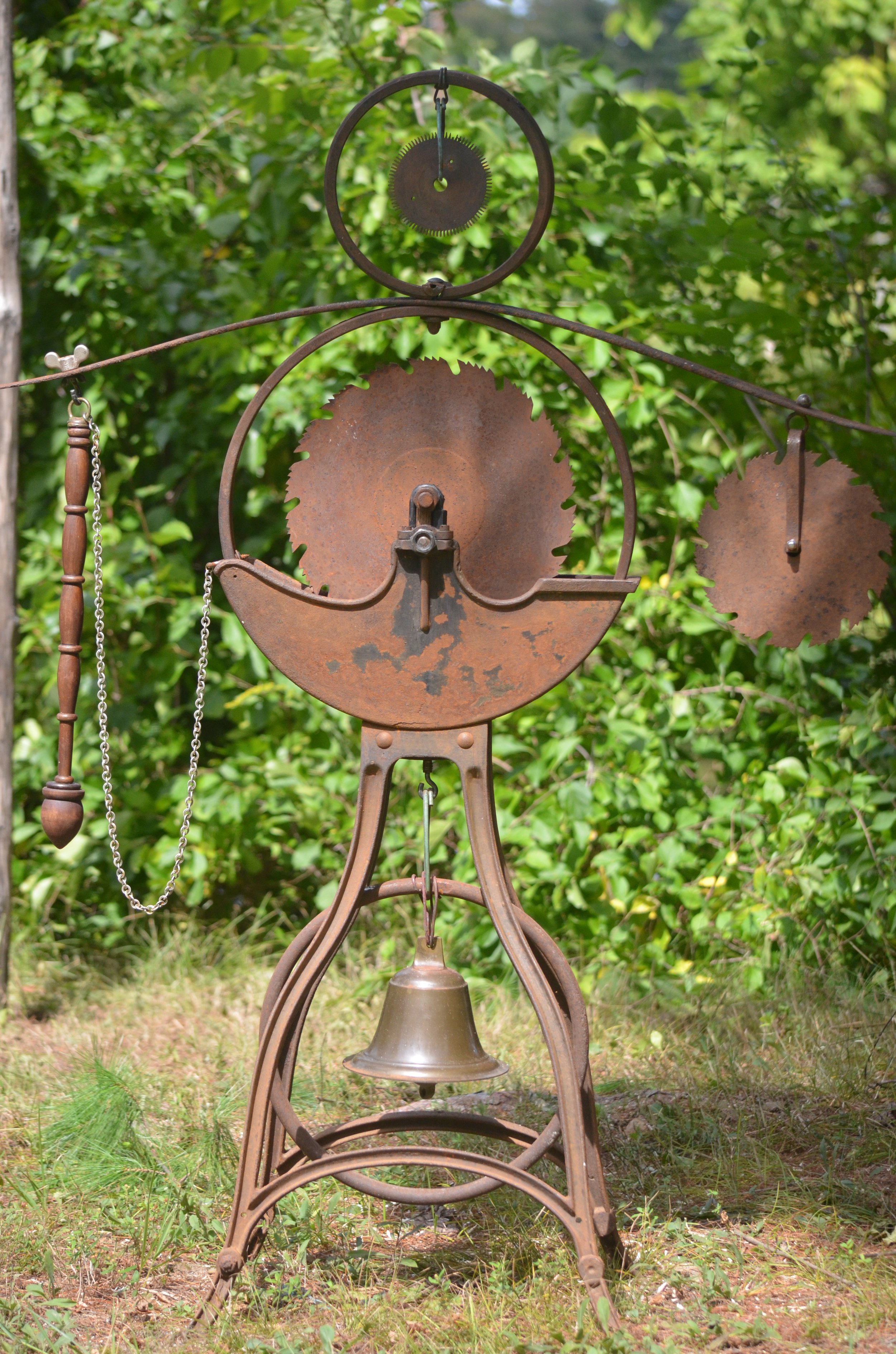 "The Saw-tooth Band" by Stephen Paulson –– What is an instrument? Use the striker gently and notice the sounds from old relics.
