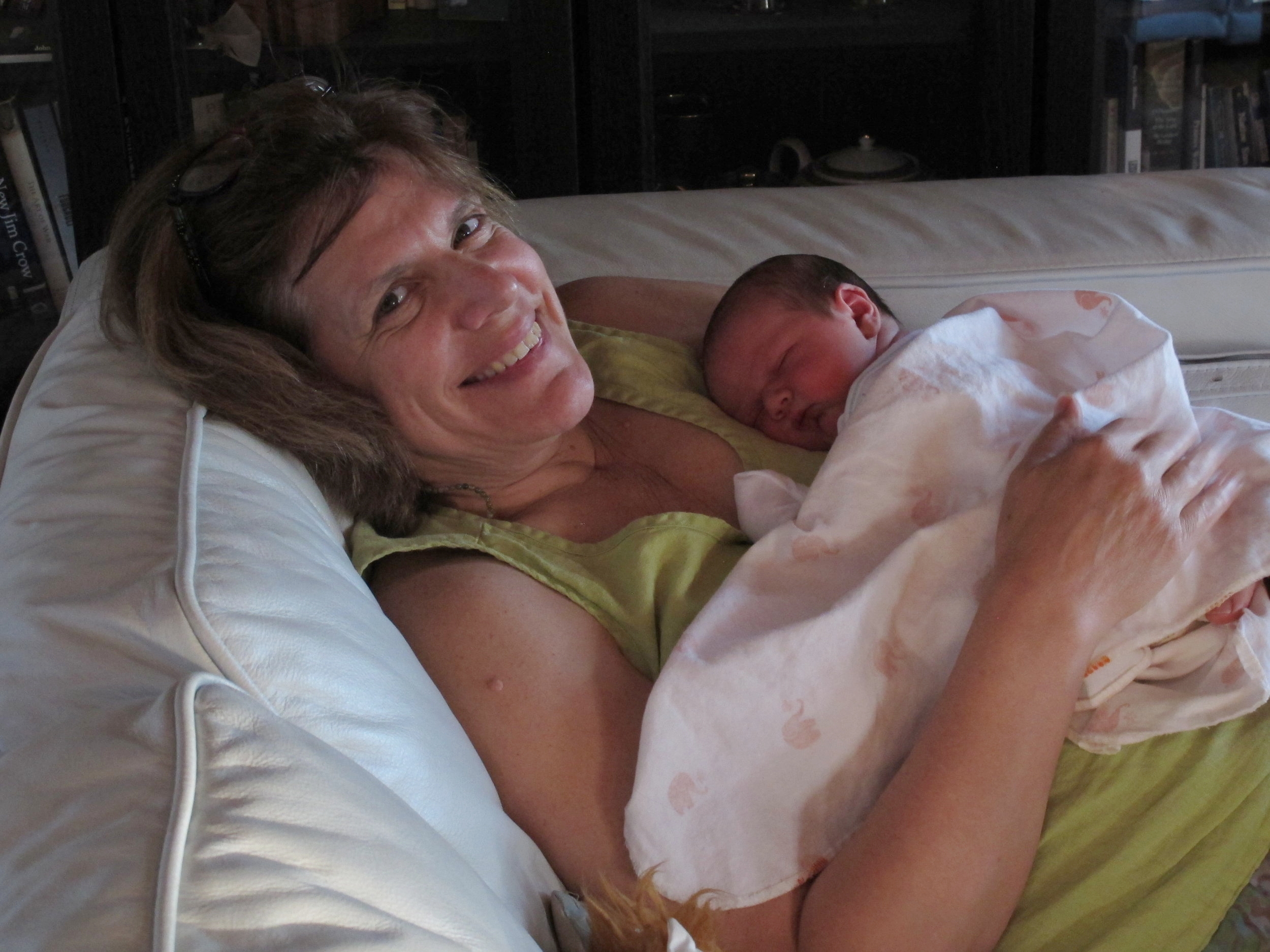 My mom holding her grandson, April 2015 