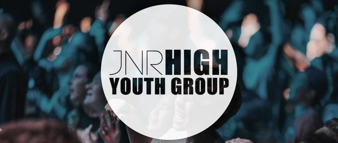 Junior High Youth Group banner with the Destiny Revival Ministries youth worshiping