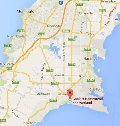 Location of Coolart Wetland