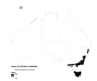 The potential climatic range of the Tasmanian devil. Source: based on Hunter et al. (2015)