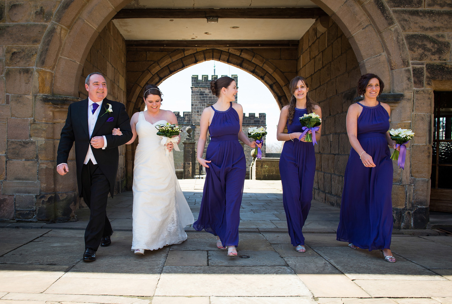 A wedding photograph at Hoghton Tower
