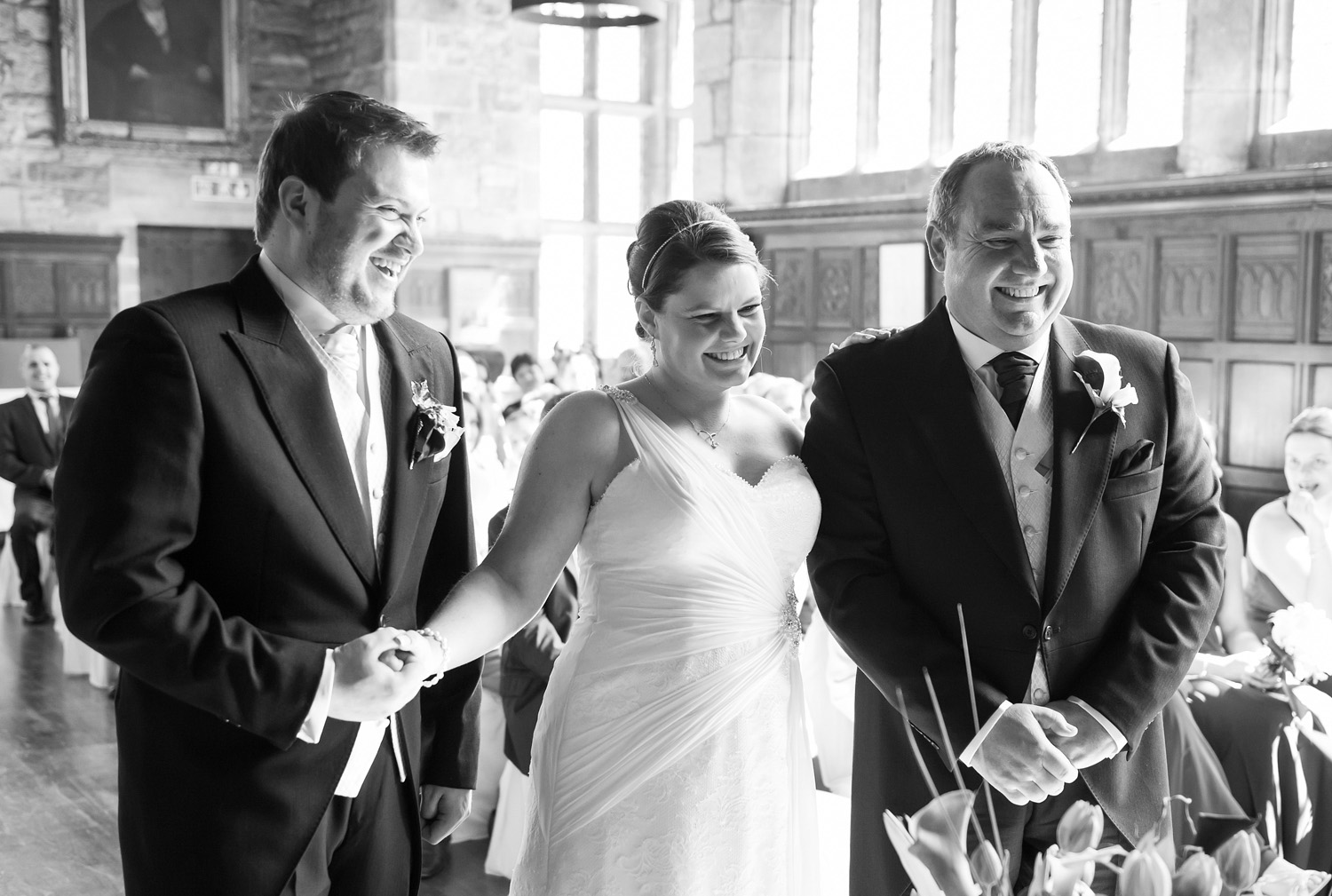 A beautiful wedding photograph at Hoghton Tower