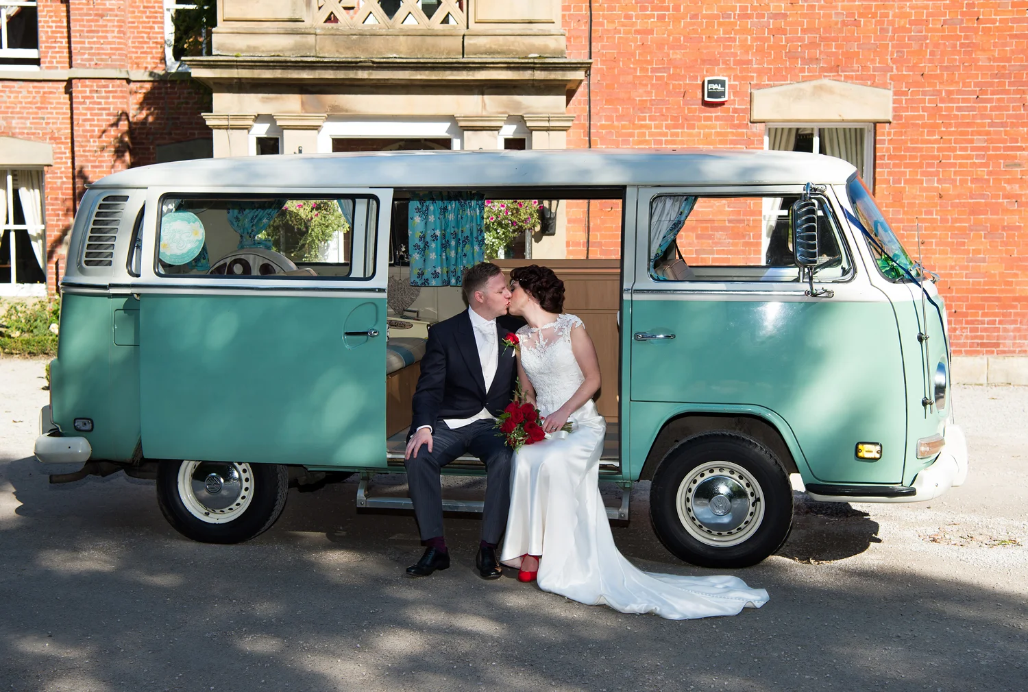 A vintage VW Camper was Fiona and Nick's wedding transport for the day