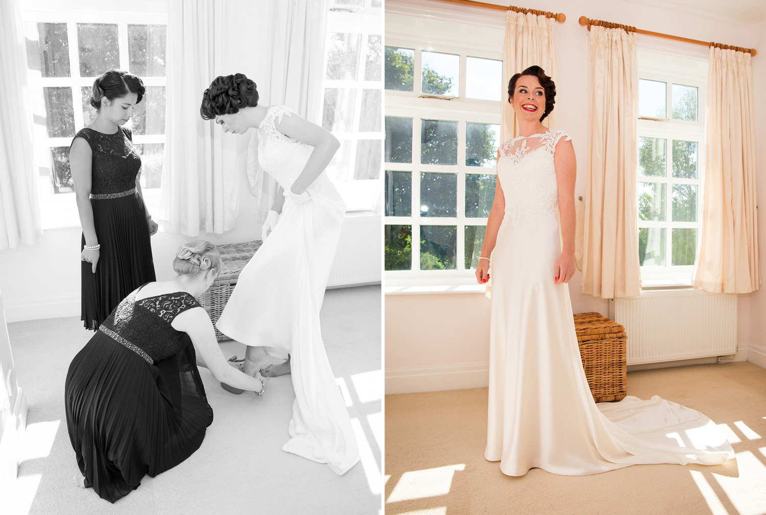 Bride getting ready for her wedding