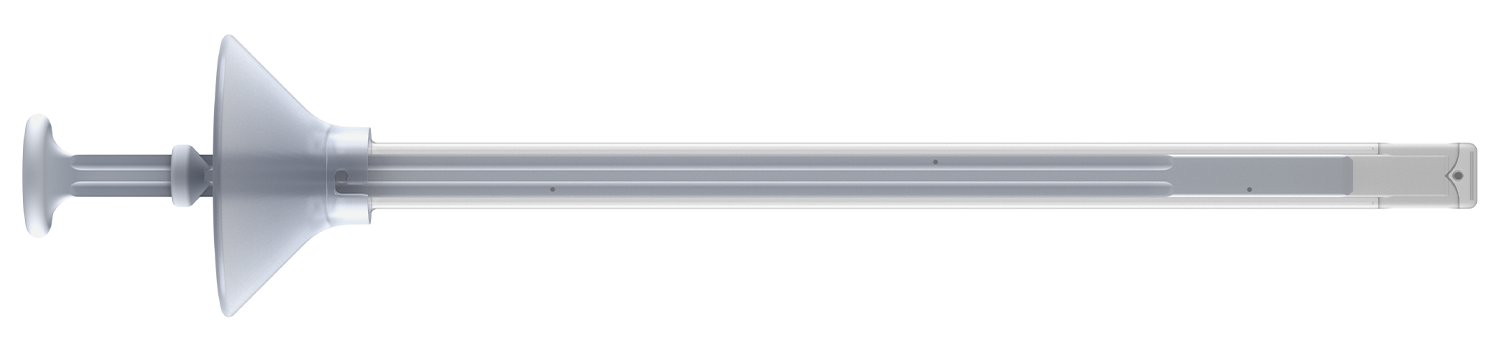 KG1 SPECIFICS : Length : 21 cm • Height : 8 mm • Width : 12 mm • Cannula Volume : 7 ml • Funnel Volume : 10 ml