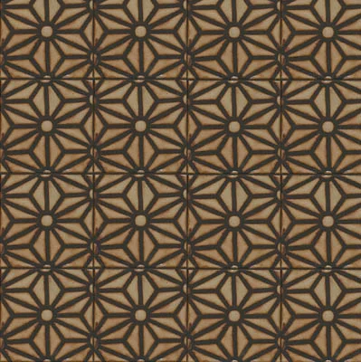 Star Lattice Deco in repeat - Limestone, black line