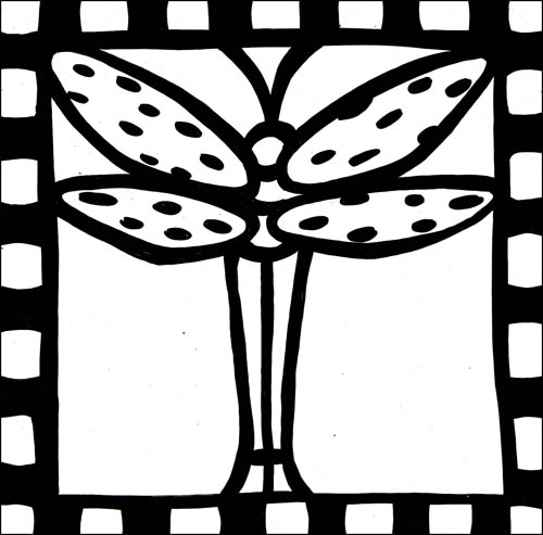 DRAGONFLY DECO - in 6x6 + 8x8 - comes with or without notches