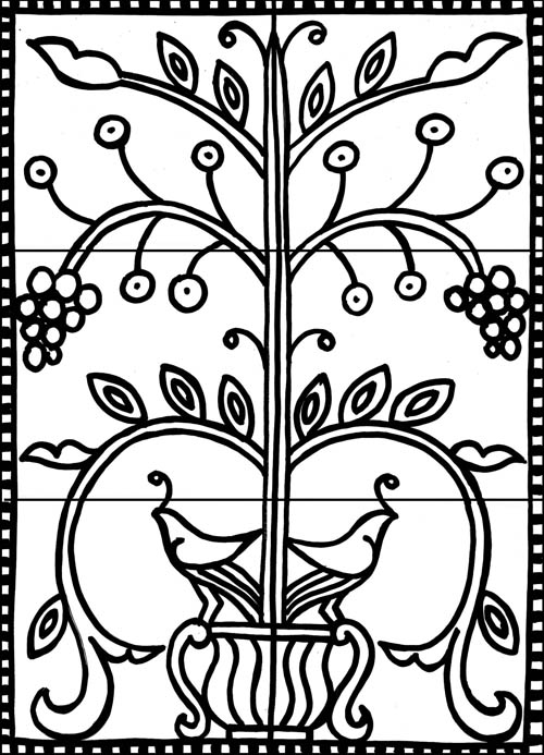 6 pc TREE OF LIFE MURAL