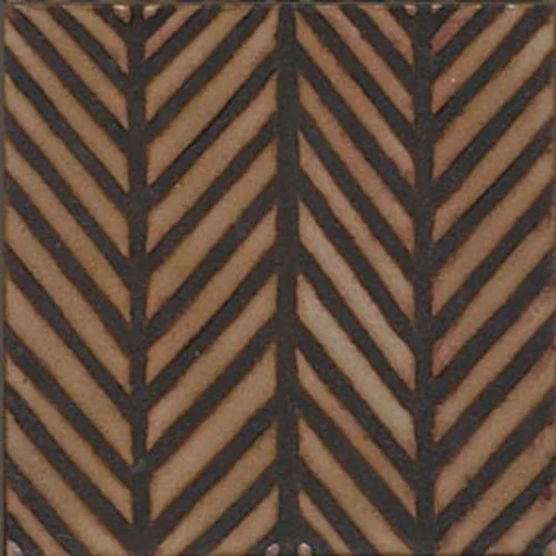 Double Herringbone 8x8 Limestone with Black Line