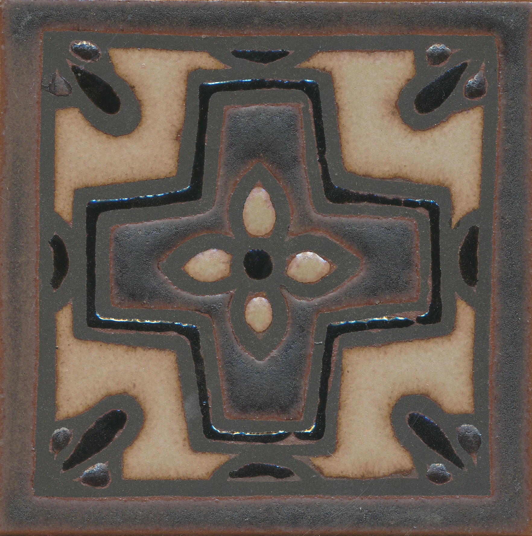 Romanian Deco - MR-160 Tavira Color Palette - black line Comes in 6x8 and 8x8