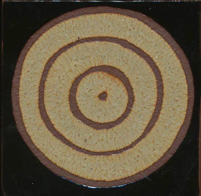 Kimono Circle 4x4 Black + Sand - clear line