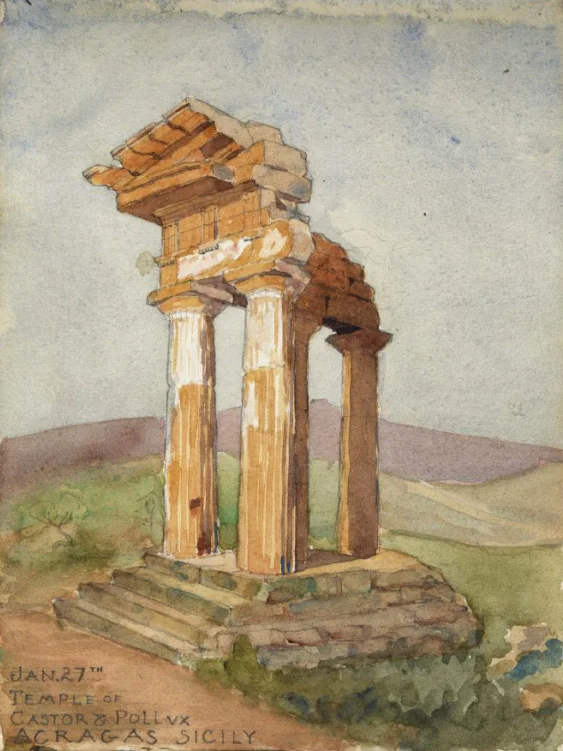 Temple of Castor & Pollux, A.S. (For this and other images of Simons's work, visit Lowcountry Digital Library .)