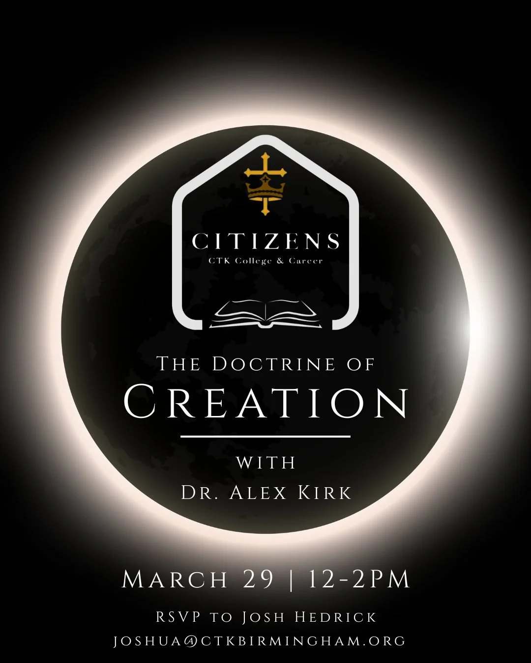 Our College &amp; Young Adults group meets biweekly at various locations. Email Josh Hedrick at the email address in the image to get on the mailing list!