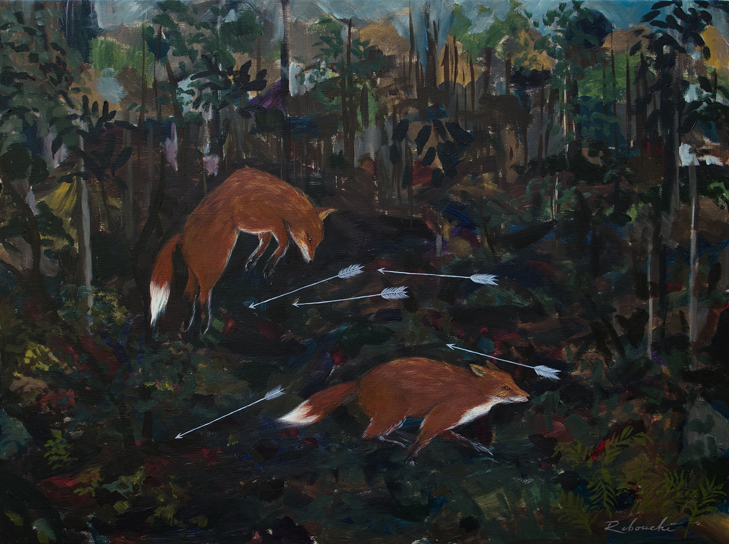 I Know Places acrylic on linen 18" x 24"