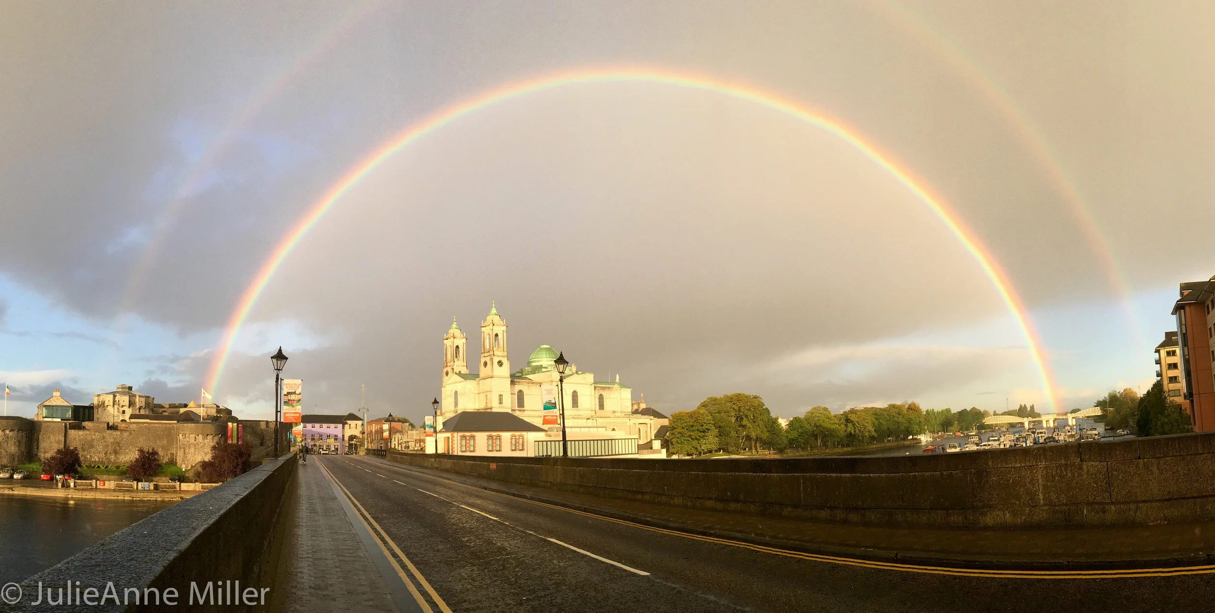Beautiful rainbows in athlon, ireland