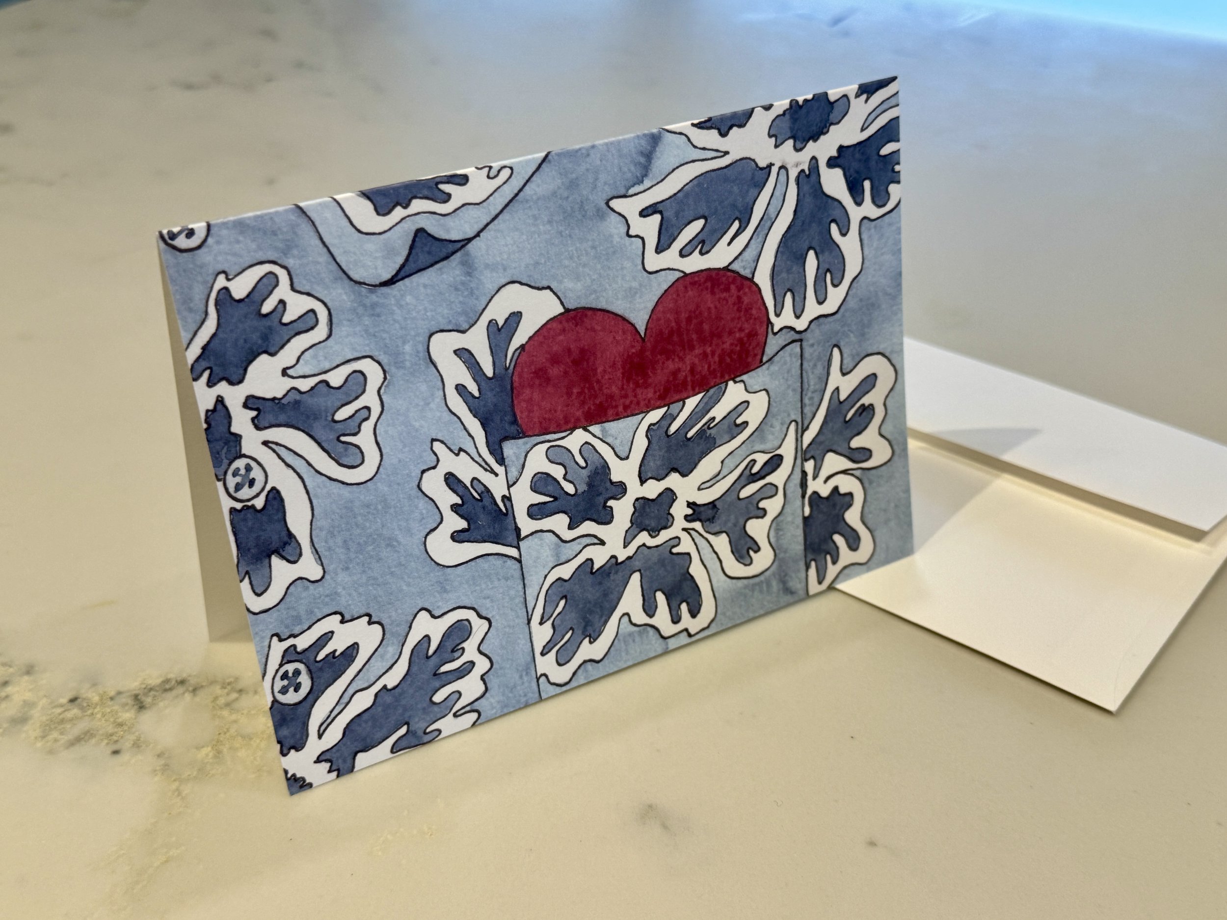  Hawaiian Heart, 5” x 7” card 