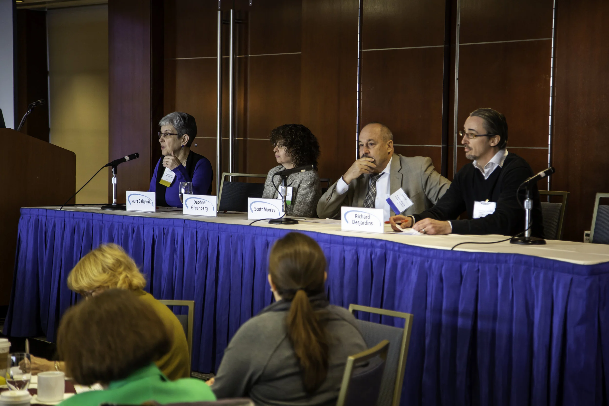 (From left to right) Laura Salganik, Daphne Greenberg, Scott Murray, Richard Desjardins – Session 1
