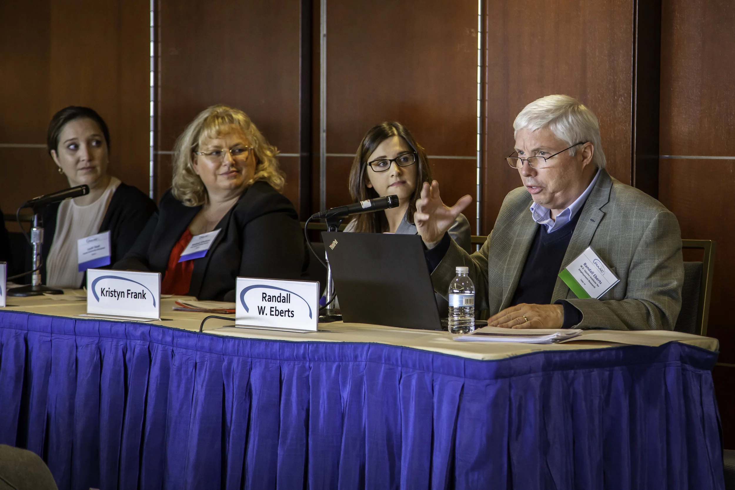 (From left to right) Leah Saal, Melissa Gholson, Kristyn Frank, Randall W. Eberts – Session 2