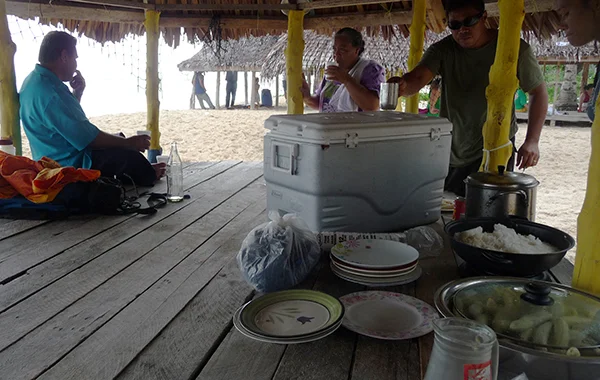 A beach barbeque to celebrate a university scholarship, 2011.