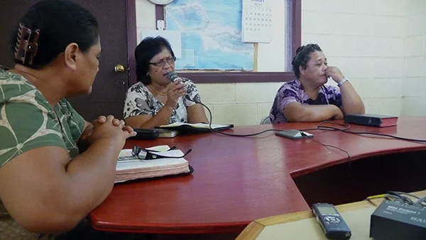 Healing ministry members preaching on their weekly radio broadcast, 2012.