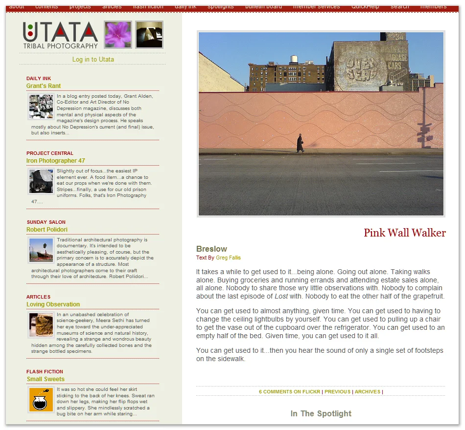 Utata Front Page
