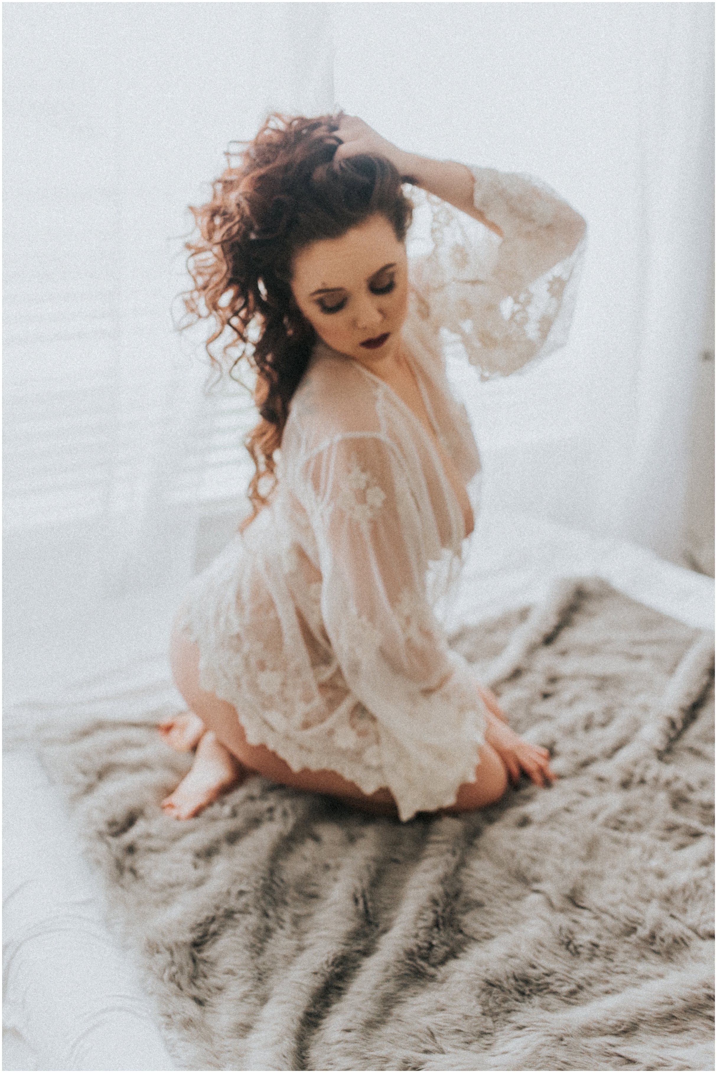 boise idaho natural light boudoir photographer lace soft light