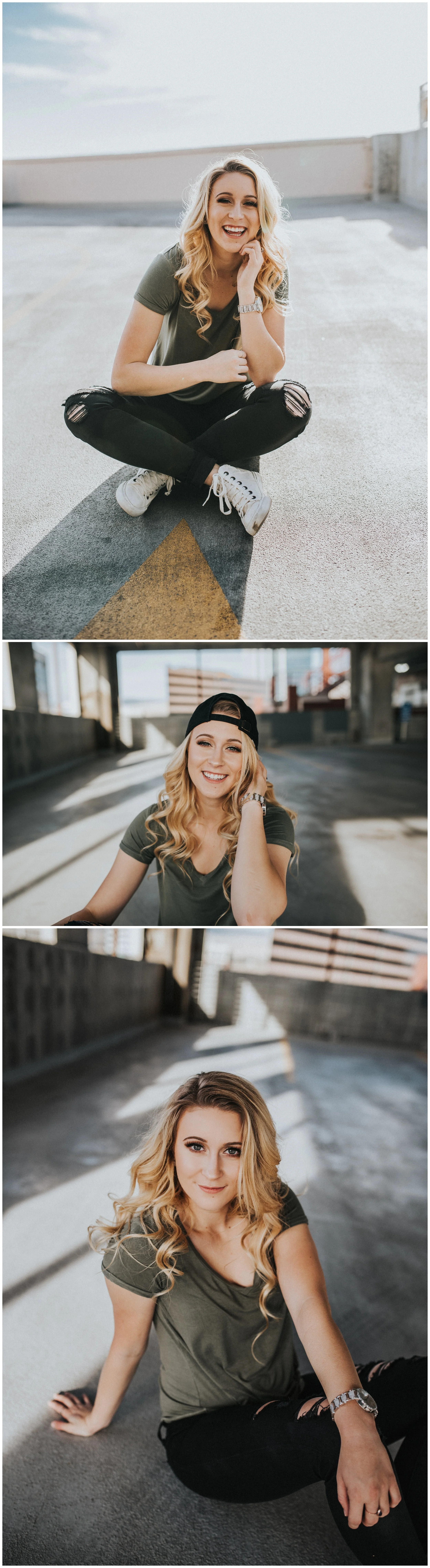 Boise Idaho Senior Portrait Photographer Kuna High School Downtown Boise Parking Garage