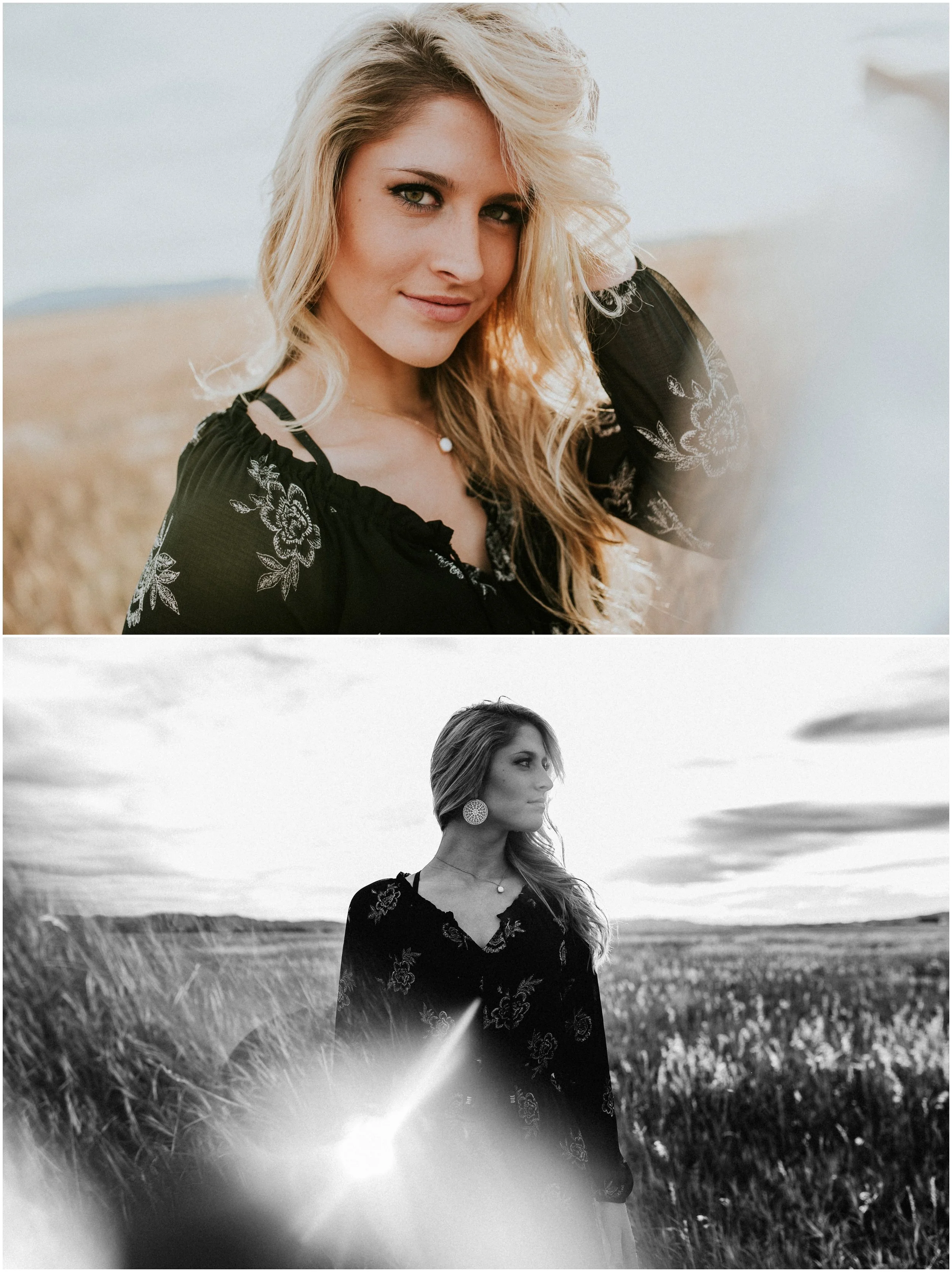 Makayla Madden Photography Boise Senior Photographer Idaho Fairfield Wheat Field Floppy Hat Senior Girl Outfit Ideas and Inspiration Miriam